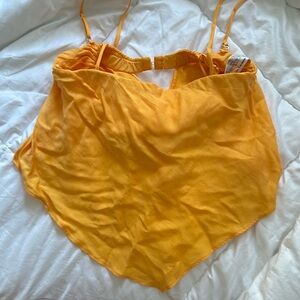 Worn once! Xs Zara top! Beautiful orange color!